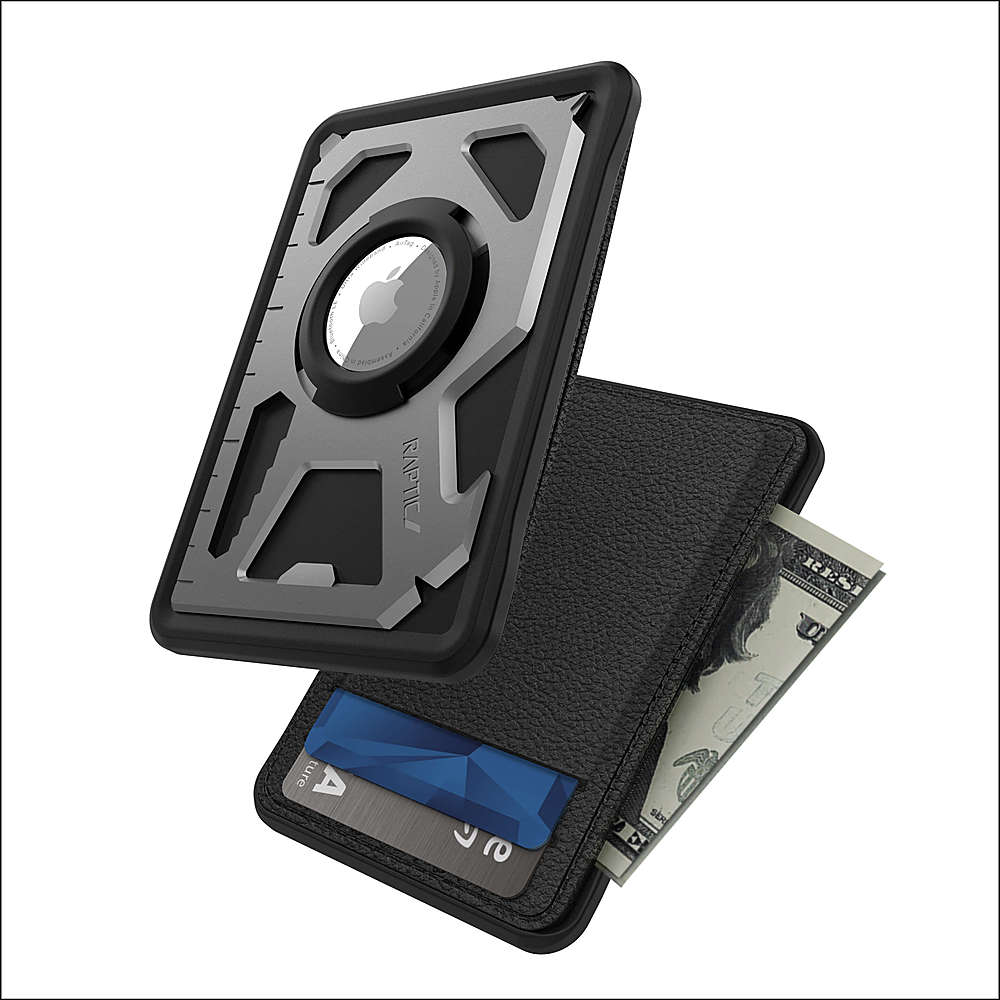 Raptic - Tactical Wallet Item Tracker for AirTags - Black