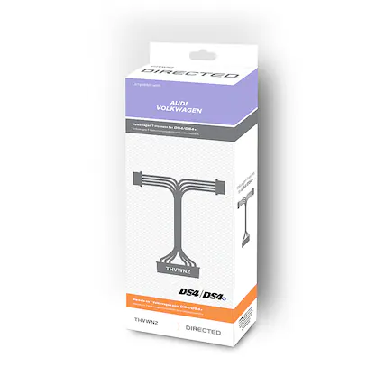 Front. Directed Electronics - T-Harness VW/Audi, Select SmartKey & Key 2018 & Up, DS4/DS4+ - Black.