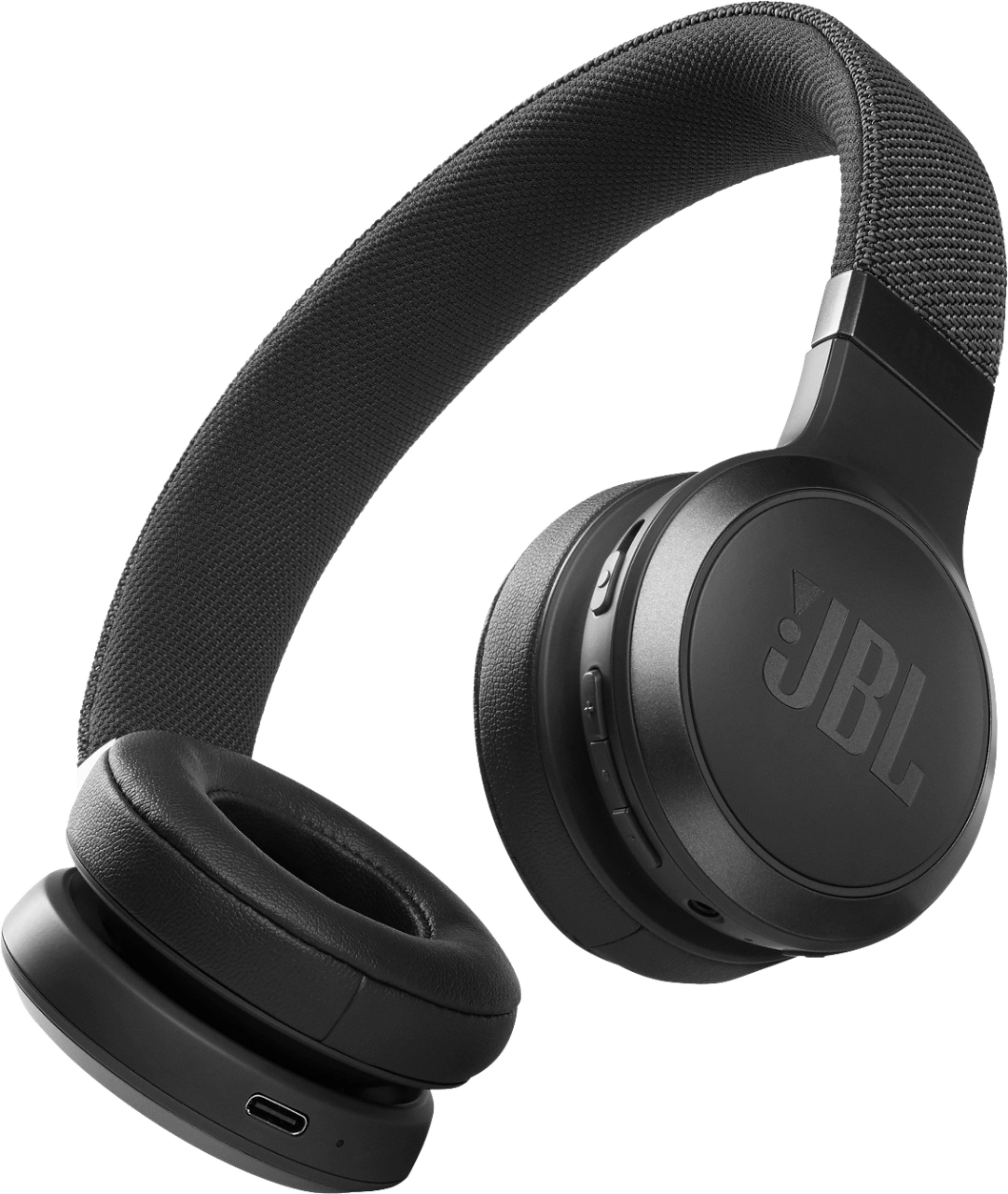 Angle. JBL - Live460NC Wireless Noise Cancelling On-Ear Headphones - Black.