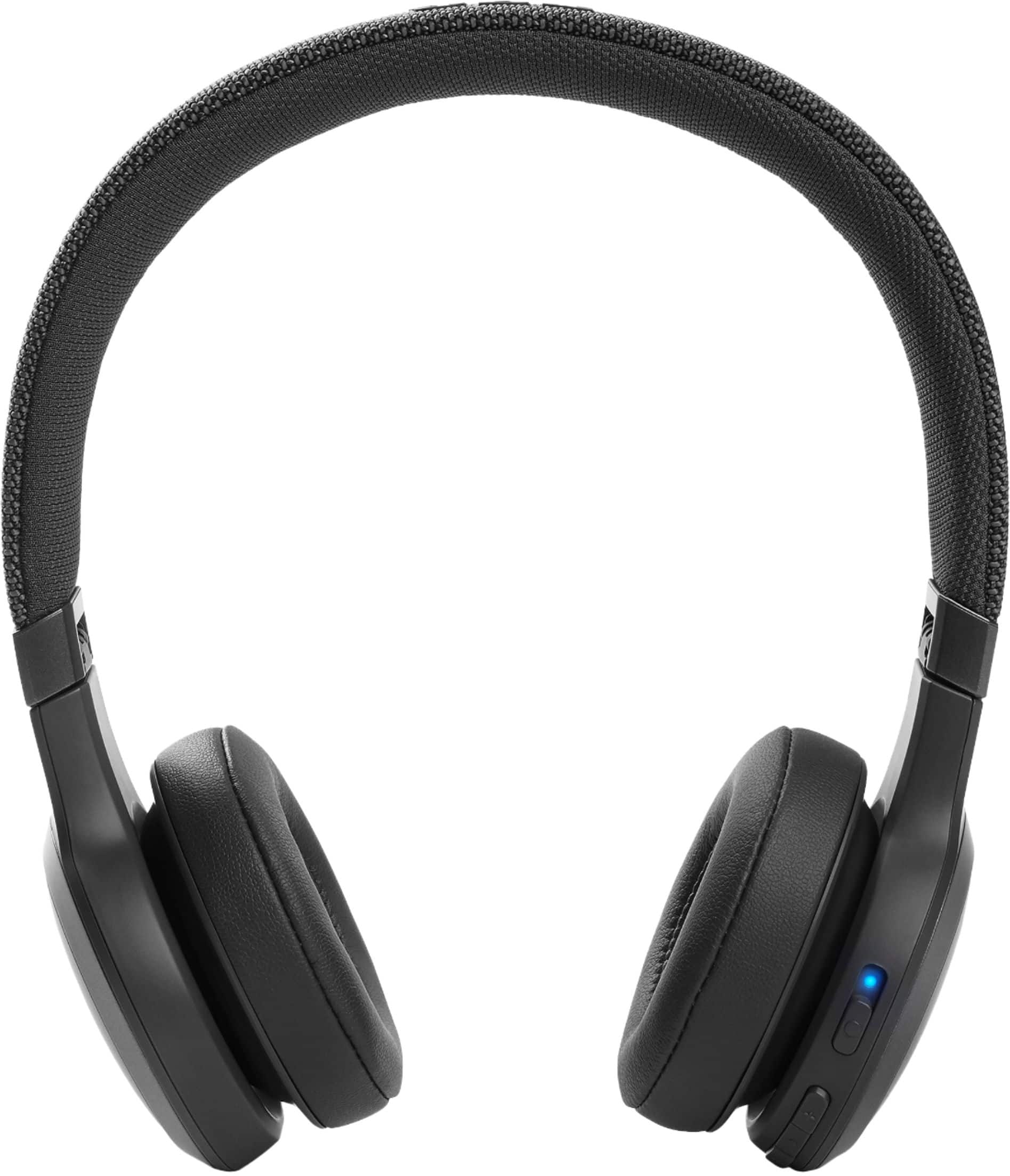 Left. JBL - Live460NC Wireless Noise Cancelling On-Ear Headphones - Black.