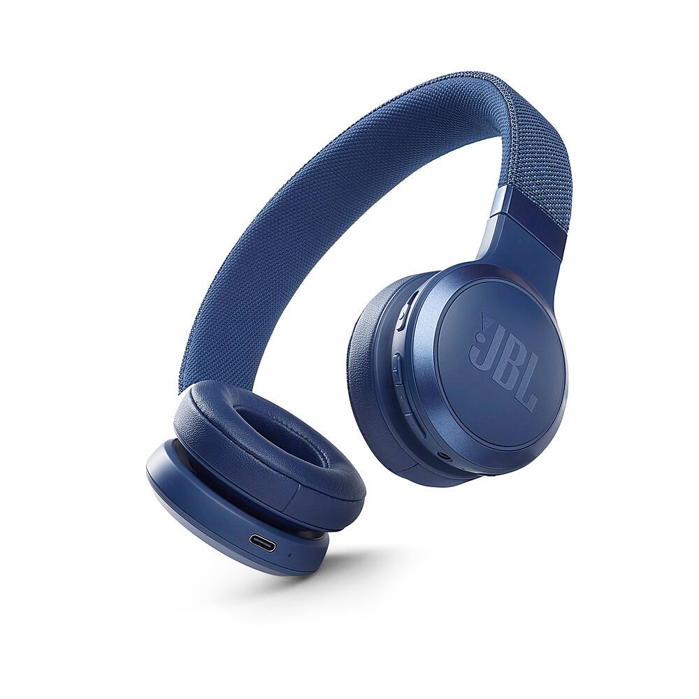 Angle. JBL - LIVE460NC Wireless On-Ear NC Headphones - Blue.