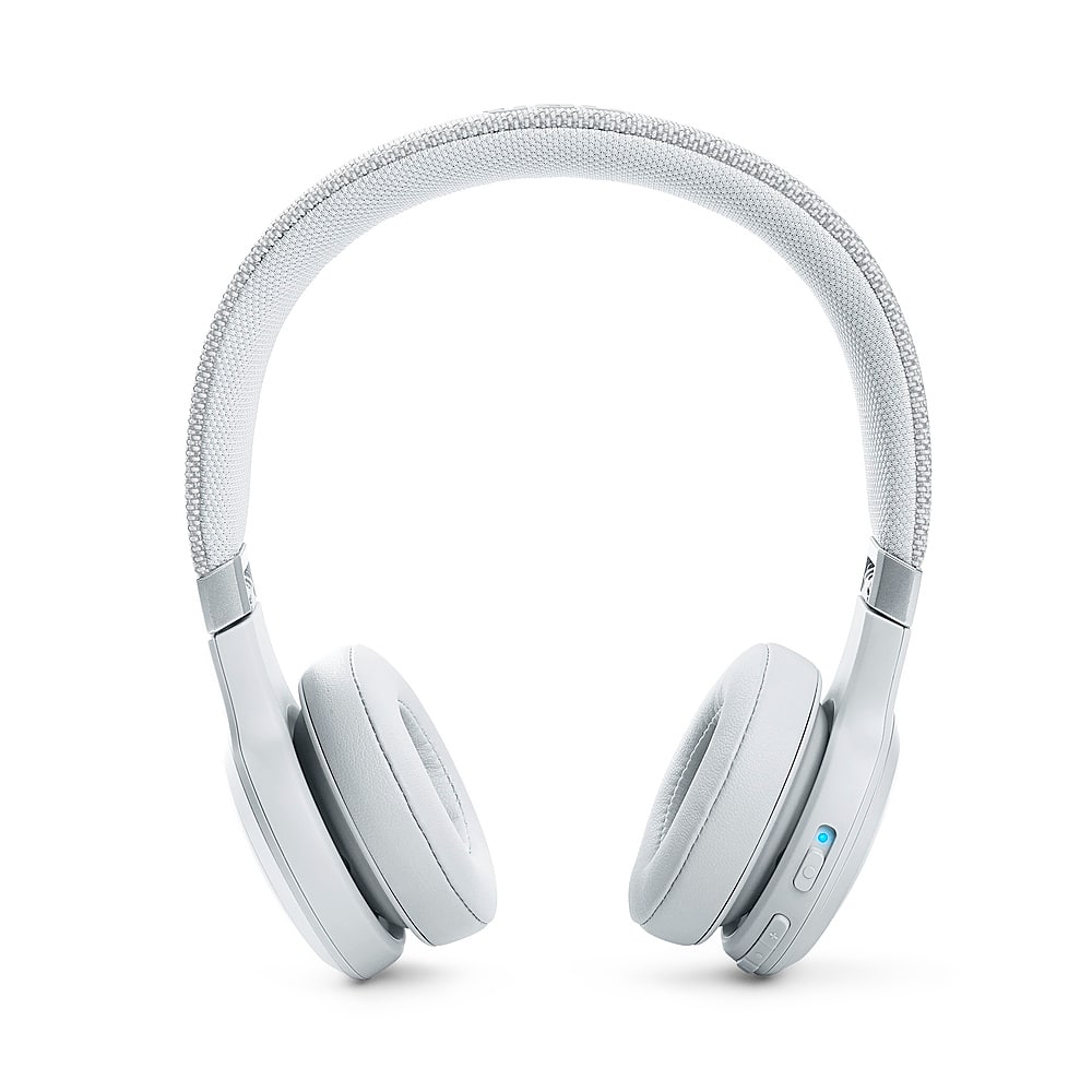 Left. JBL - LIVE460NC Wireless On-Ear NC Headphones - White.