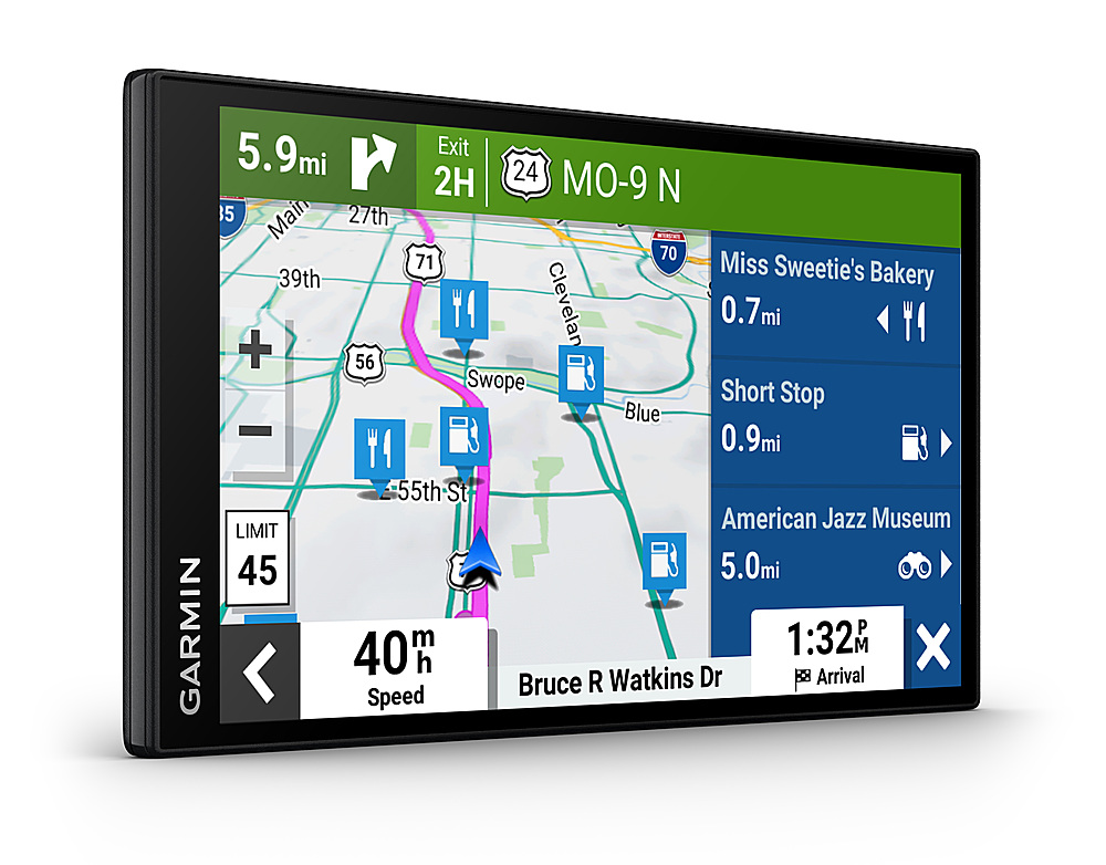 Angle View: Garmin - Zumo 5.5" GPS with Built-In Bluetooth and Map Updates - Black