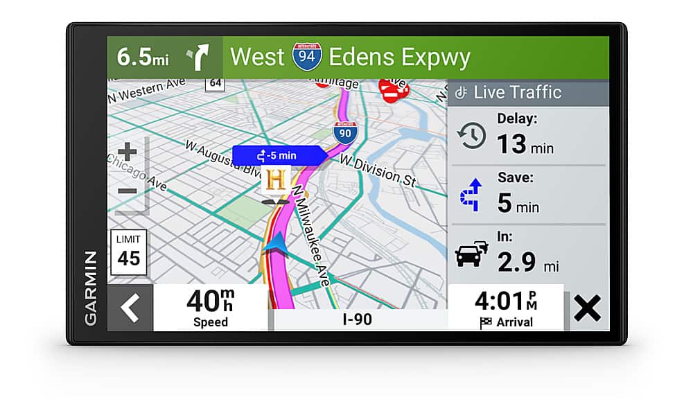 Alt View 15. Garmin - DriveSmart 76 7" GPS with Built-In** Bluetooth, Map Updates and Traffic Updates - Black.