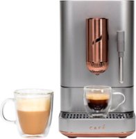 Café - Affetto Automatic Espresso Machine with 20 bars of pressure, Milk Frother, and Built-In Wi-Fi - Steel Silver - Front_Zoom