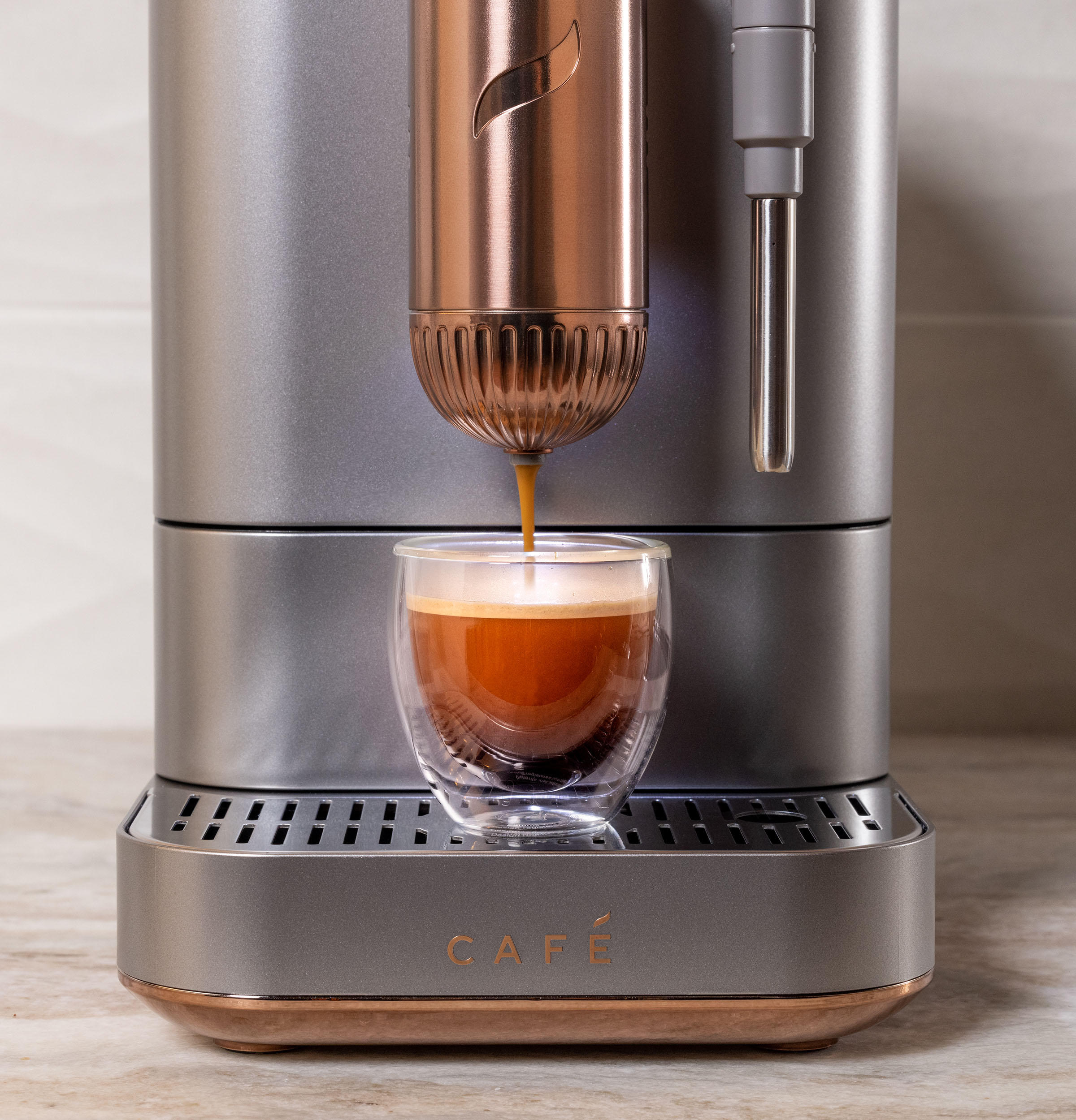 Mr. Coffee Caf Steam Automatic Espresso and Cappuccino Machine, 20 oz,  Silver