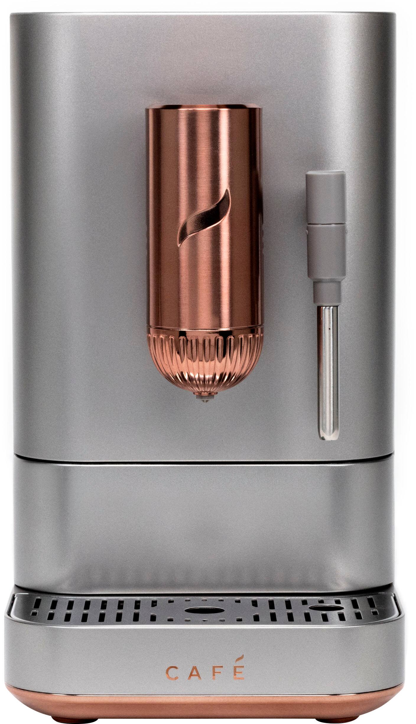 Alt View 1. Café - Affetto Automatic Espresso Machine with 20 bars of pressure, Milk Frother, and Built-In Wi-Fi - Steel Silver.