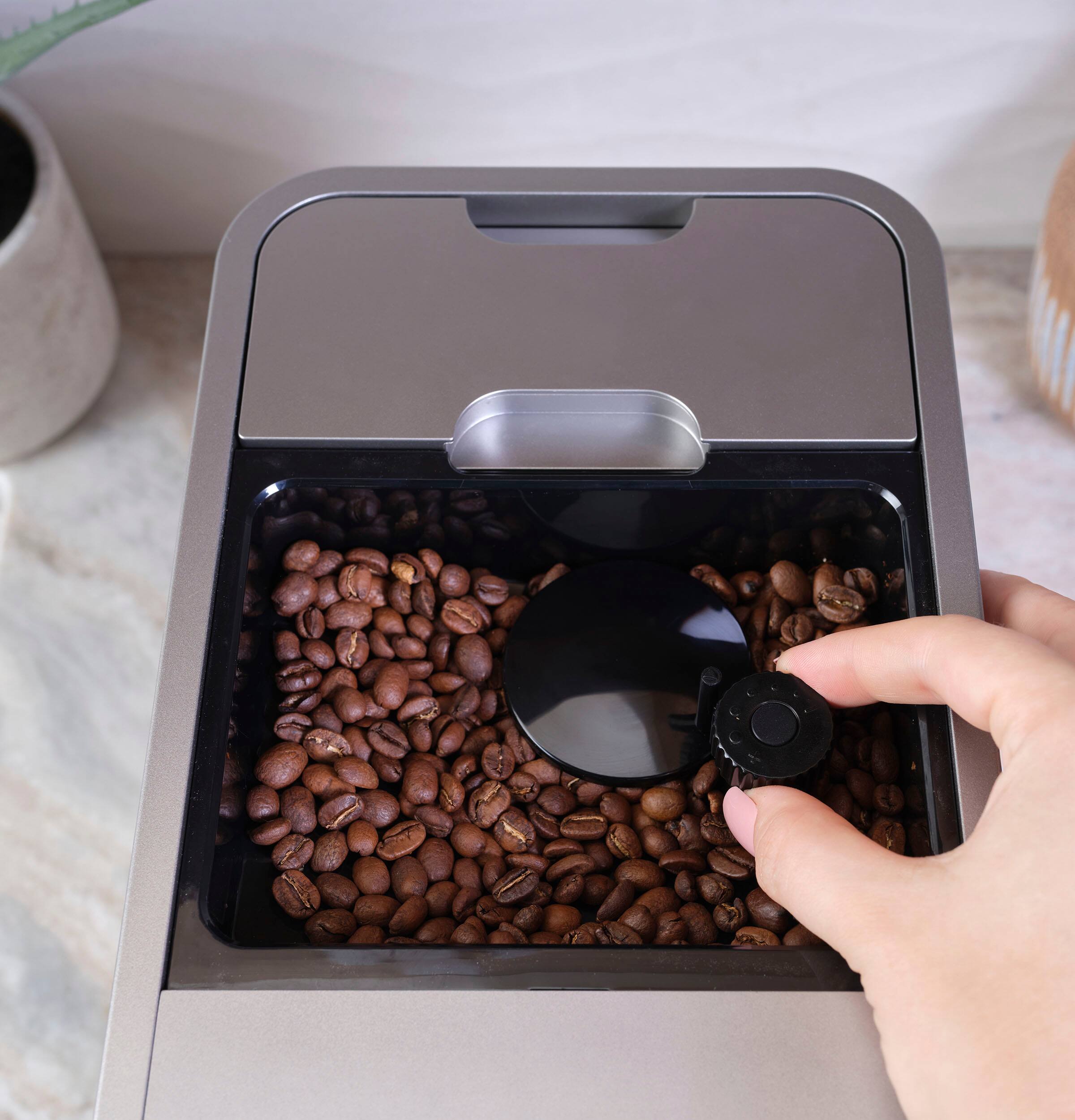 Alt View 24. Café - Affetto Automatic Espresso Machine with 20 bars of pressure, Milk Frother, and Built-In Wi-Fi - Steel Silver.