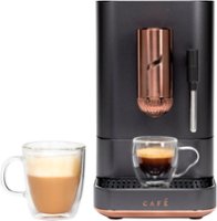 Café - Affetto Automatic Espresso Machine with 20 bars of pressure, Milk Frother, and Built-In Wi-Fi - Matte Black - Front_Zoom