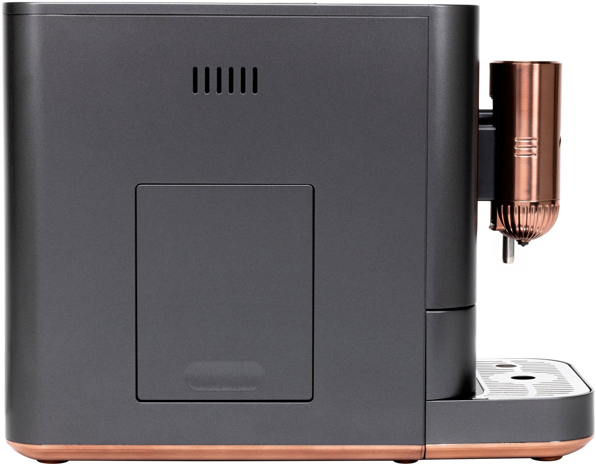 Angle. Café - Affetto Automatic Espresso Machine with 20 bars of pressure, Milk Frother, and Built-In Wi-Fi - Matte Black.