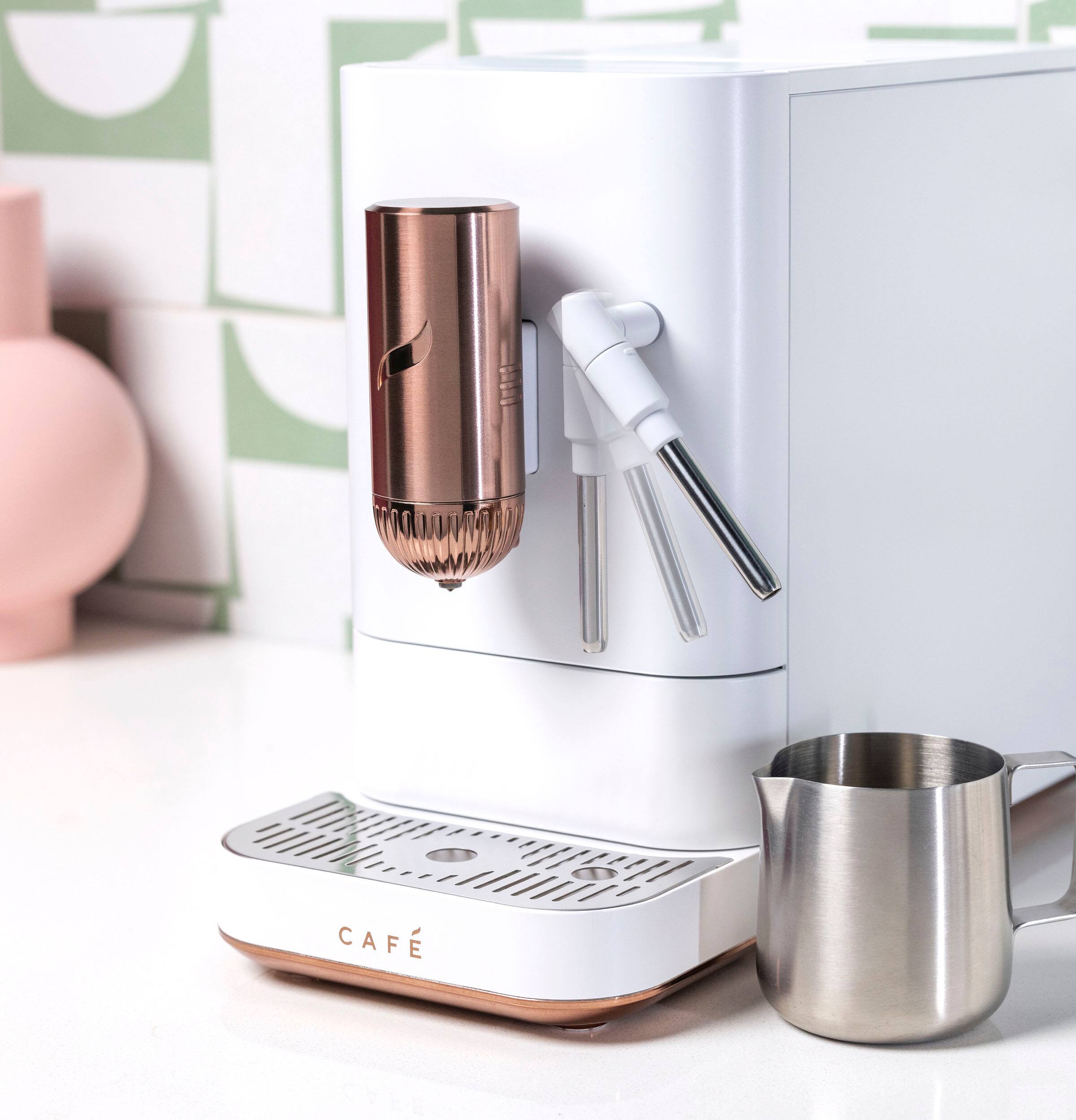 Alt View 22. Café - Affetto Automatic Espresso Machine with 20 bars of pressure, Milk Frother, and Built-In Wi-Fi - Matte White.