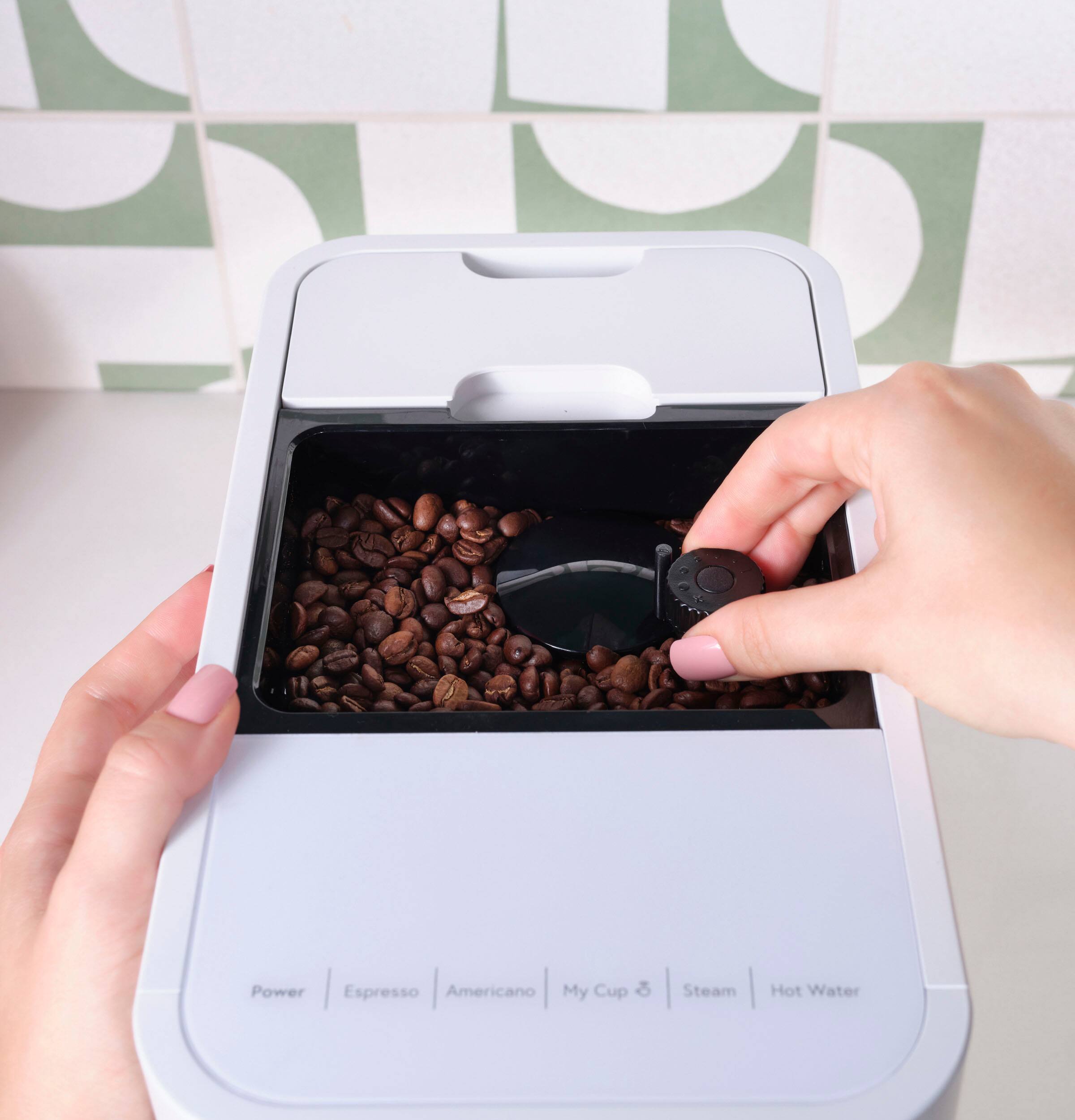 Alt View 26. Café - Affetto Automatic Espresso Machine with 20 bars of pressure, Milk Frother, and Built-In Wi-Fi - Matte White.