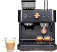 Café - Bellissimo Semi-Automatic Espresso Machine with 15 bars of pressure, Milk Frother, and Built-In Wi-Fi - Matte Black - Front_Zoom