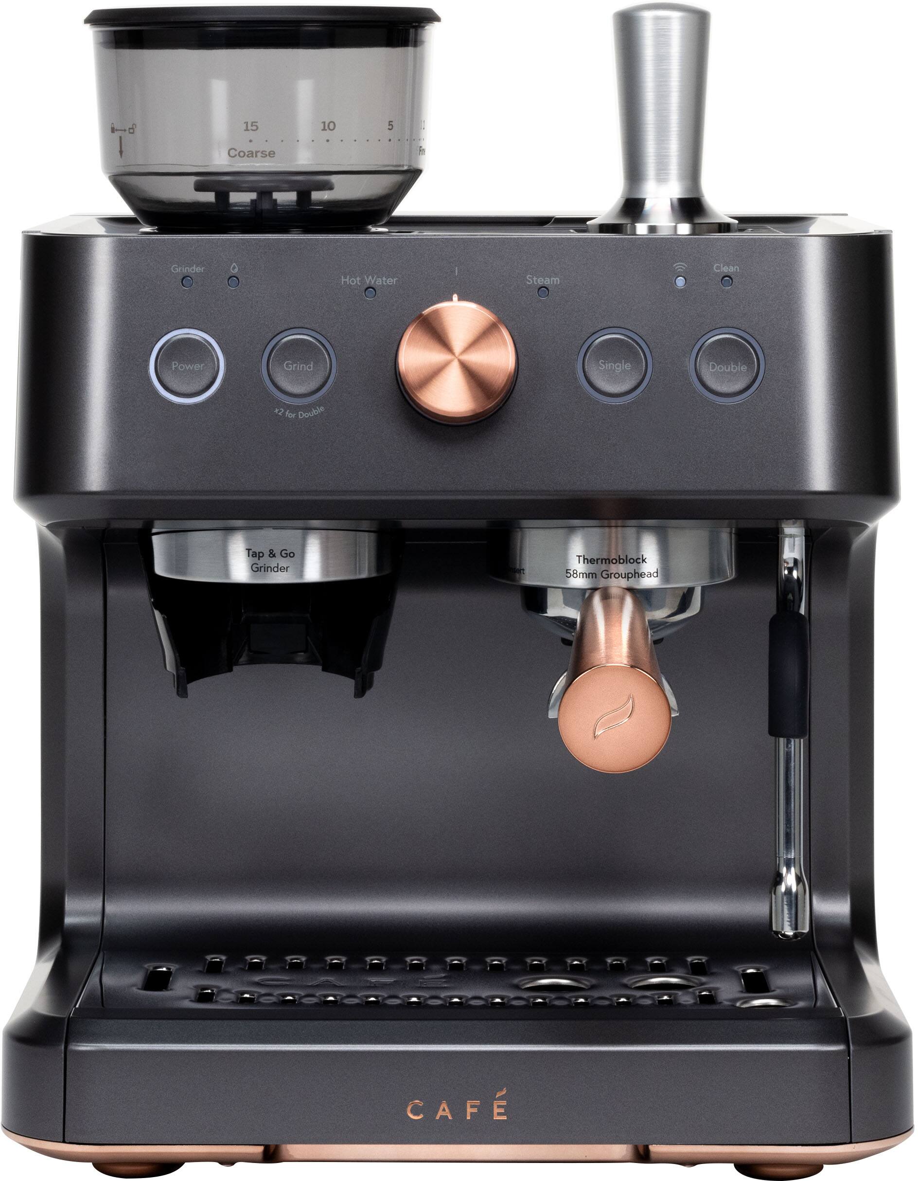 Alt View 11. Café - Bellissimo Semi-Automatic Espresso Machine with 15 bars of pressure, Milk Frother, and Built-In Wi-Fi - Matte Black.