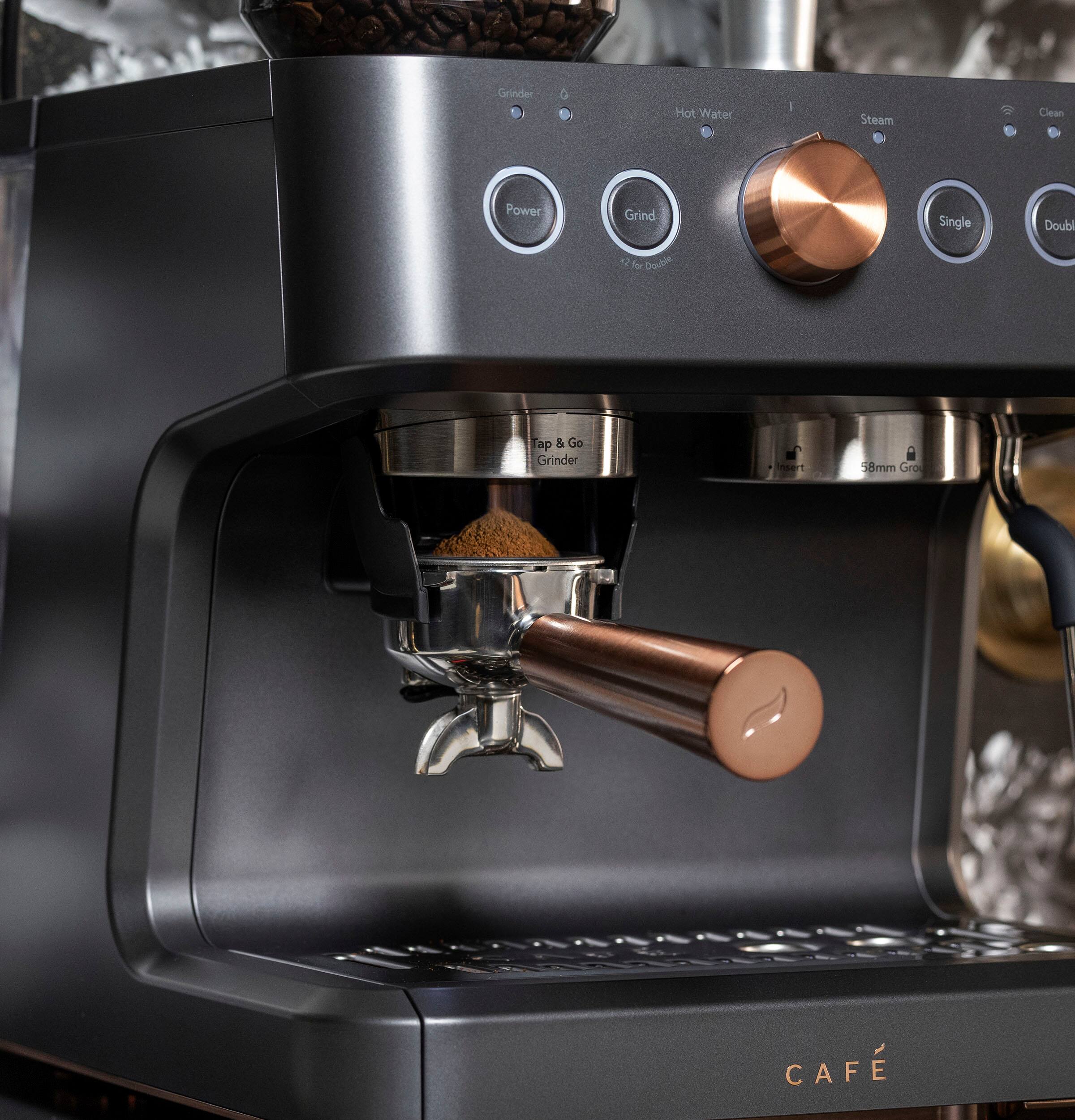 Alt View 22. Café - Bellissimo Semi-Automatic Espresso Machine with 15 bars of pressure, Milk Frother, and Built-In Wi-Fi - Matte Black.