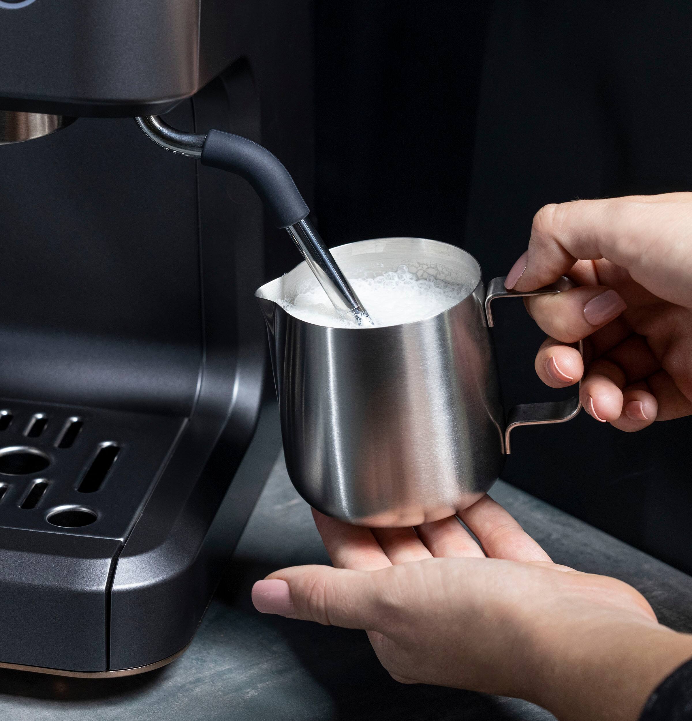 Alt View 25. Café - Bellissimo Semi-Automatic Espresso Machine with 15 bars of pressure, Milk Frother, and Built-In Wi-Fi - Matte Black.