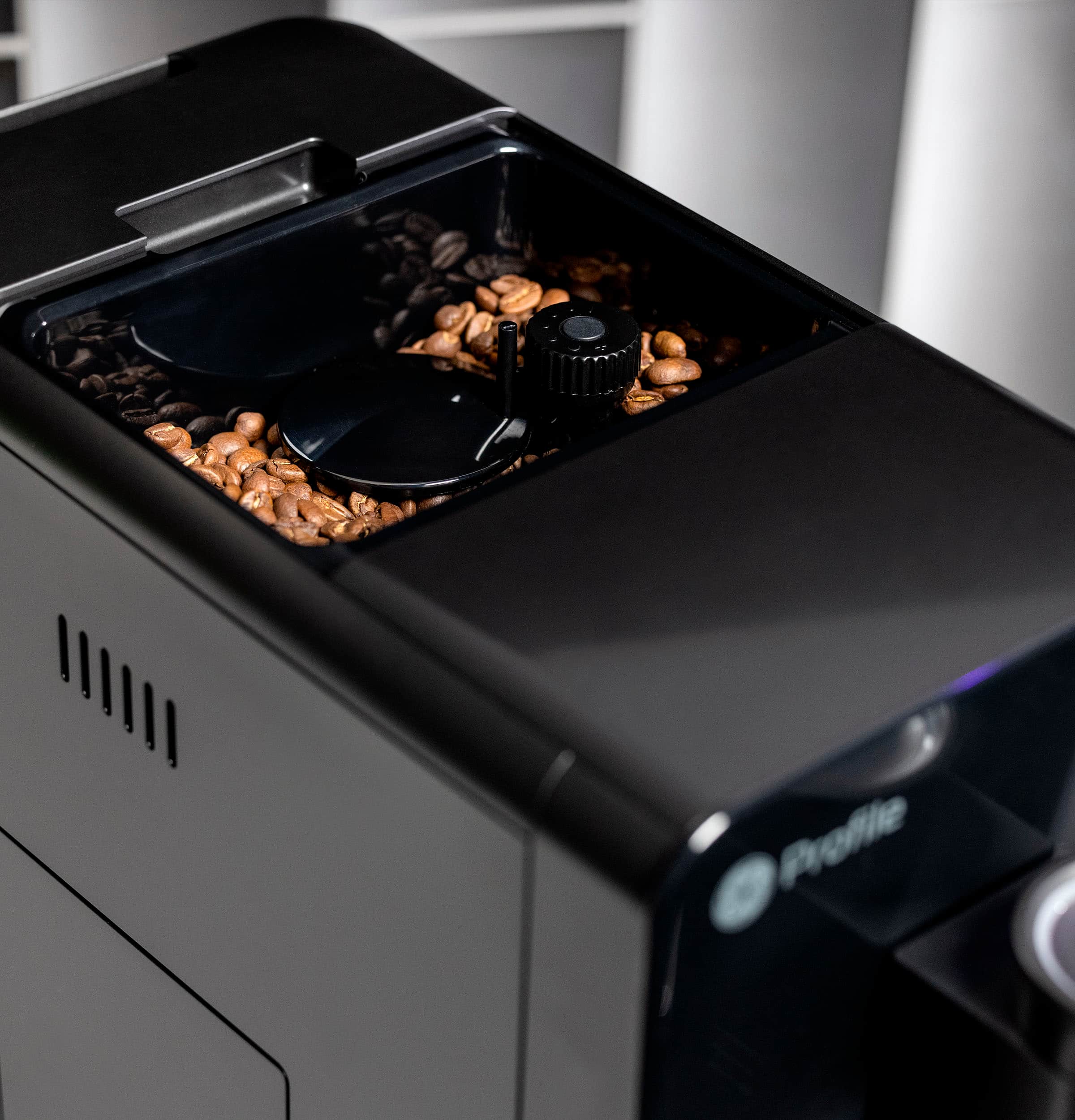 Alt View 15. GE Profile - Automatic Espresso Machine with 20 bars of pressure, Milk Frother, and Built-In Wi-Fi - Black.