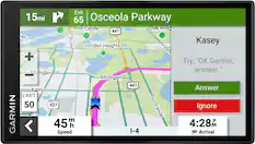 Front. Garmin - DriveSmart 66 6" GPS with Built-In** Bluetooth, Map Updates and Traffic Updates - Black.