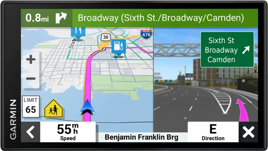 Alt View 13. Garmin - DriveSmart 66 6" GPS with Built-In** Bluetooth, Map Updates and Traffic Updates - Black.