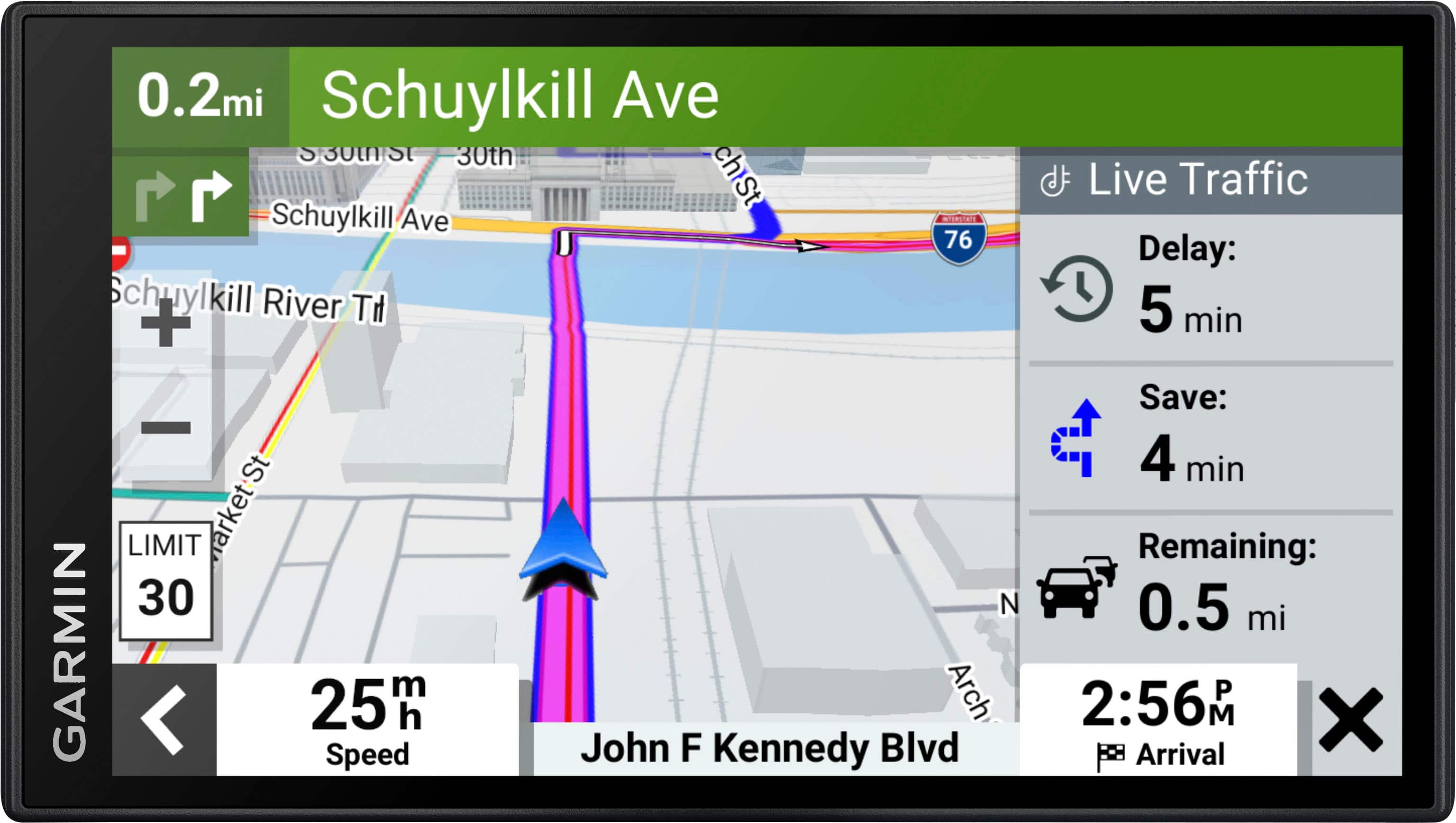 Alt View 15. Garmin - DriveSmart 66 6" GPS with Built-In** Bluetooth, Map Updates and Traffic Updates - Black.