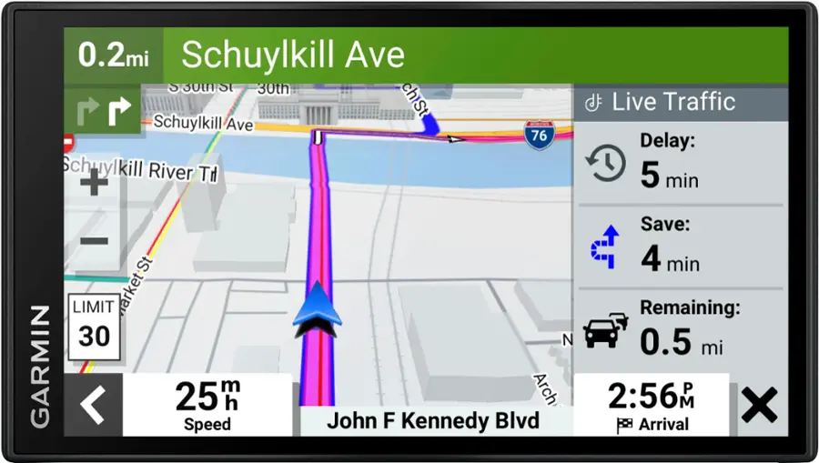 Alt View 15. Garmin - DriveSmart 66 6" GPS with Built-In** Bluetooth, Map Updates and Traffic Updates - Black.