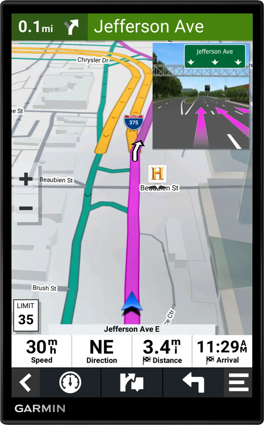 Alt View 14. Garmin - DriveSmart 86 8" GPS with Built-In** Bluetooth, Map Updates and Traffic Updates - Black.