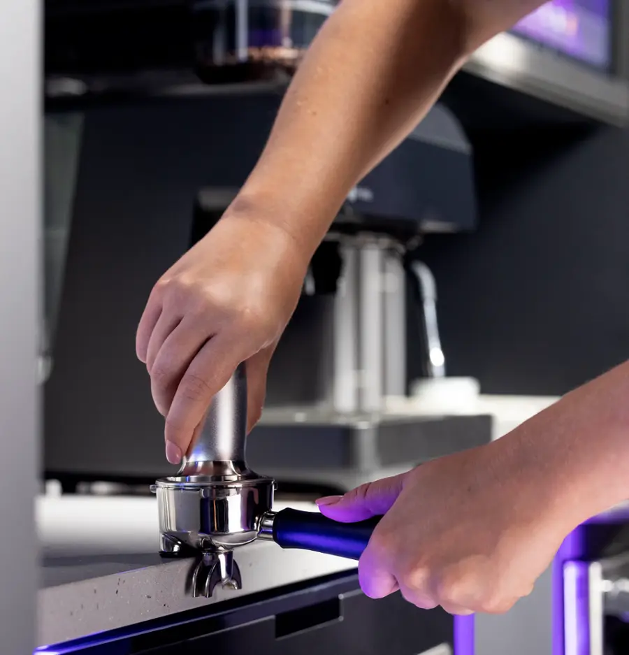 Alt View 15. GE Profile - Semi-Automatic Espresso Machine with 15 bars of pressure, Milk Frother, and Built-In Wi-Fi - Black.