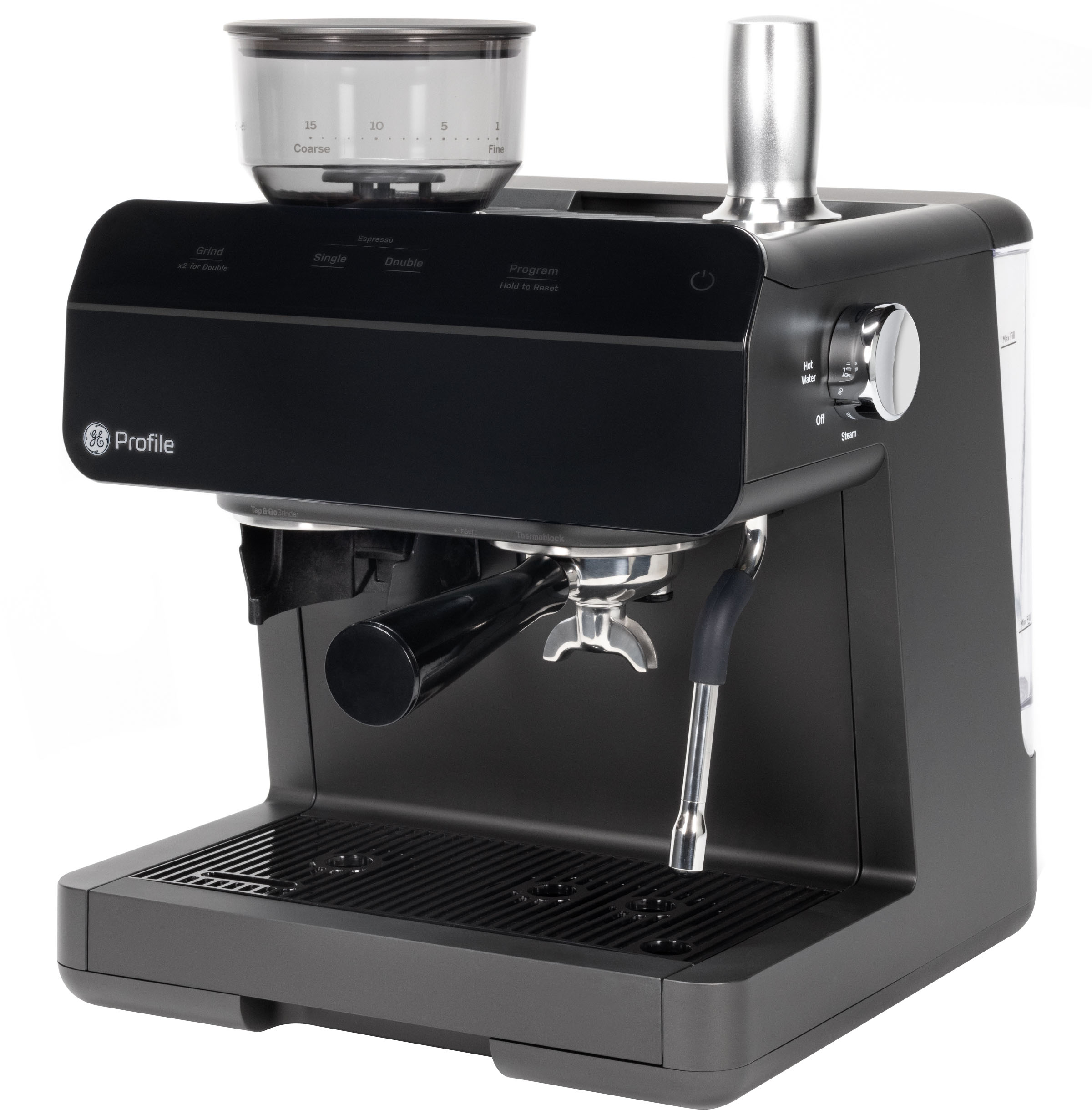 GE Profile Semi-Automatic Espresso Machine with 15 bars of pressure, Milk  Frother, and Built-In Wi-Fi Black P7CESAS6RBB - Best Buy