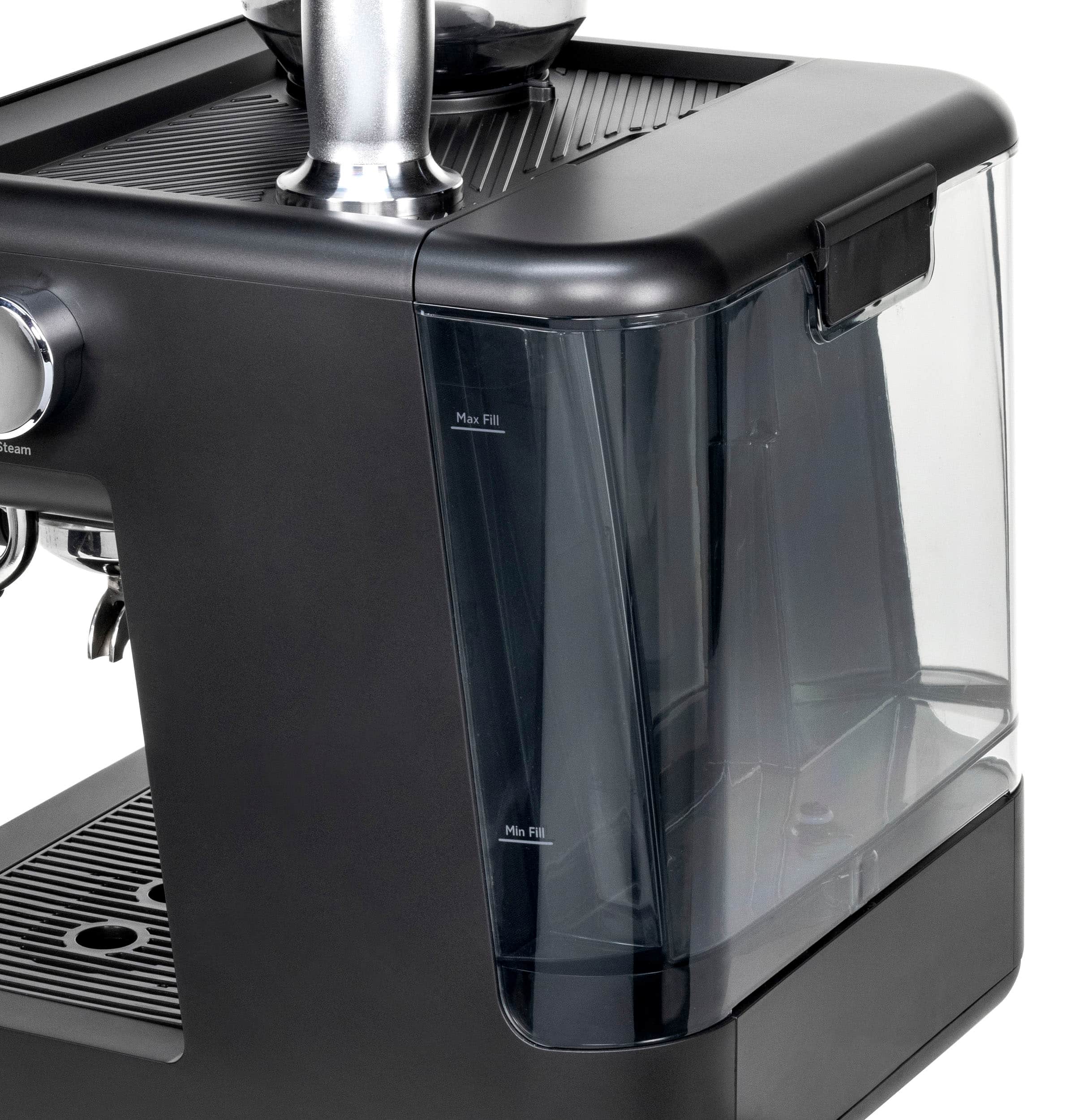 Alt View 21. GE Profile - Semi-Automatic Espresso Machine with 15 bars of pressure, Milk Frother, and Built-In Wi-Fi - Black.