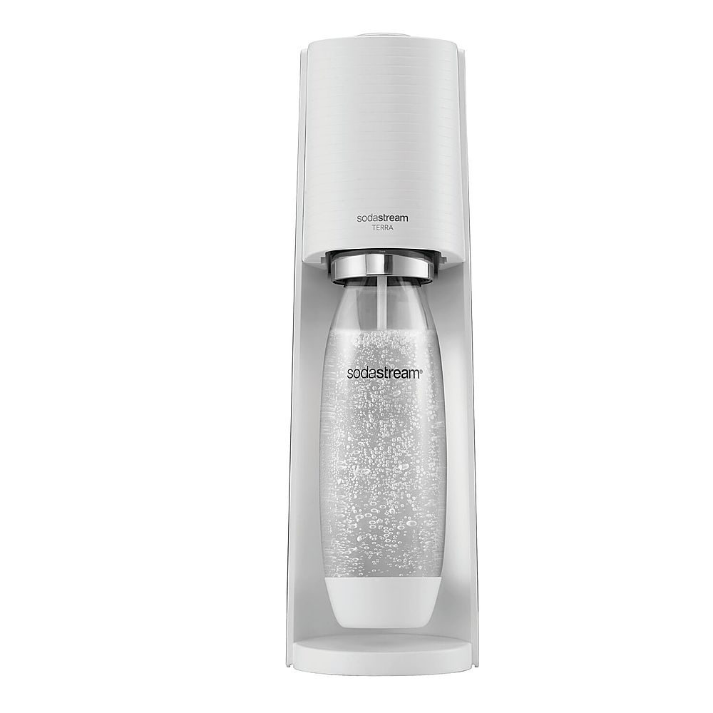 SodaStream E-TERRA Sparkling Water Maker (White) with CO2, Carbonating  Bottle, and Pepsi® Zero Sugar Mix