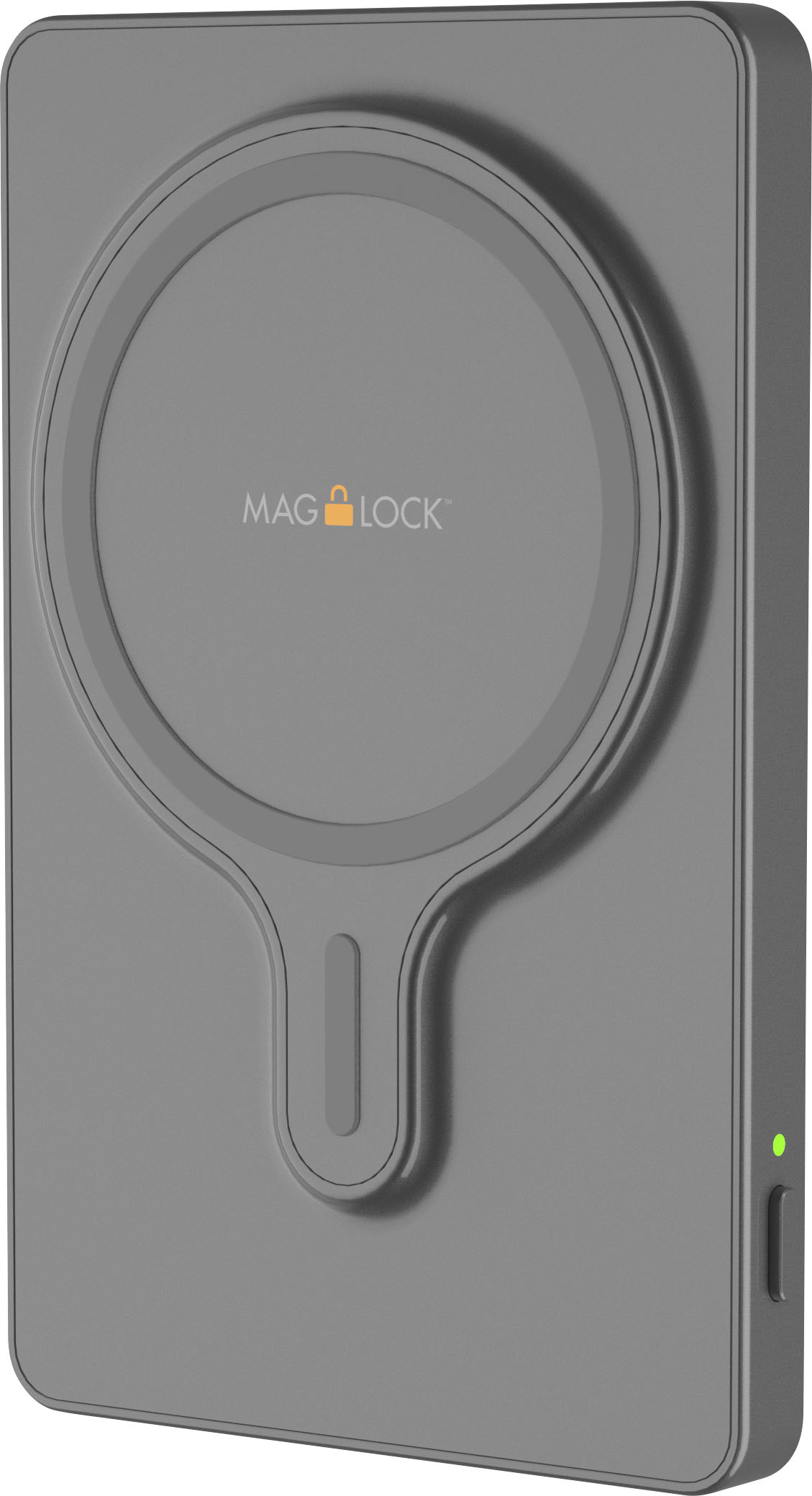 myCharge - MagLock 3000mAh Internal Battery Wireless Portable Charger - Graphite