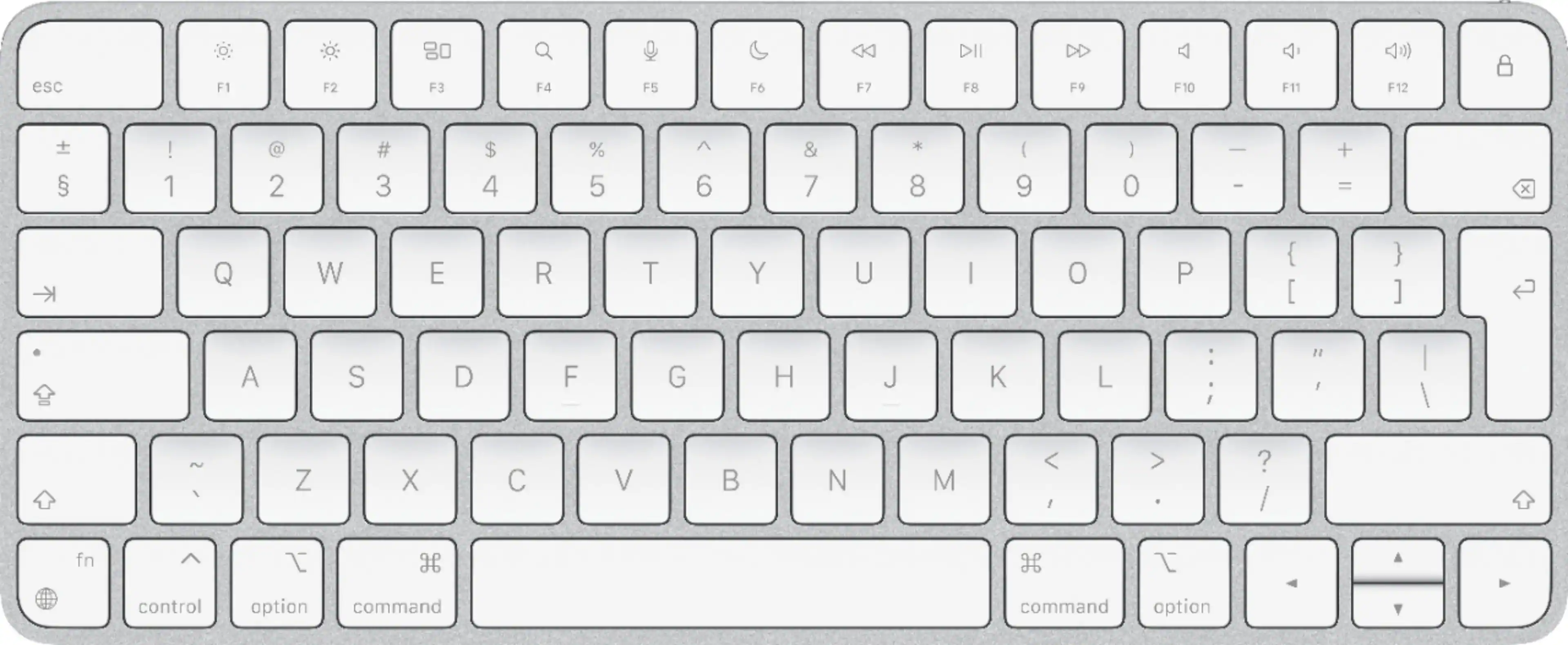 Front. Apple - Magic Keyboard - Silver/White.