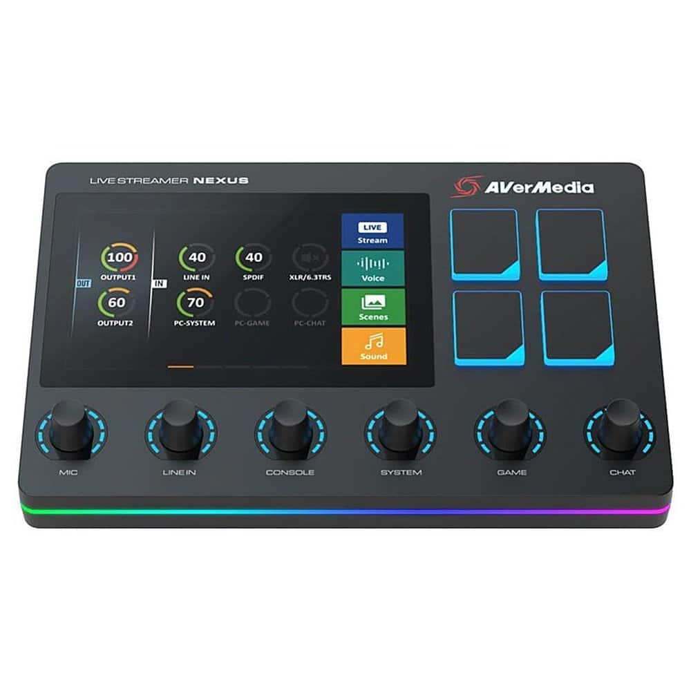 AVerMedia - Live Streamer NEXUS Audio Mixer - Black