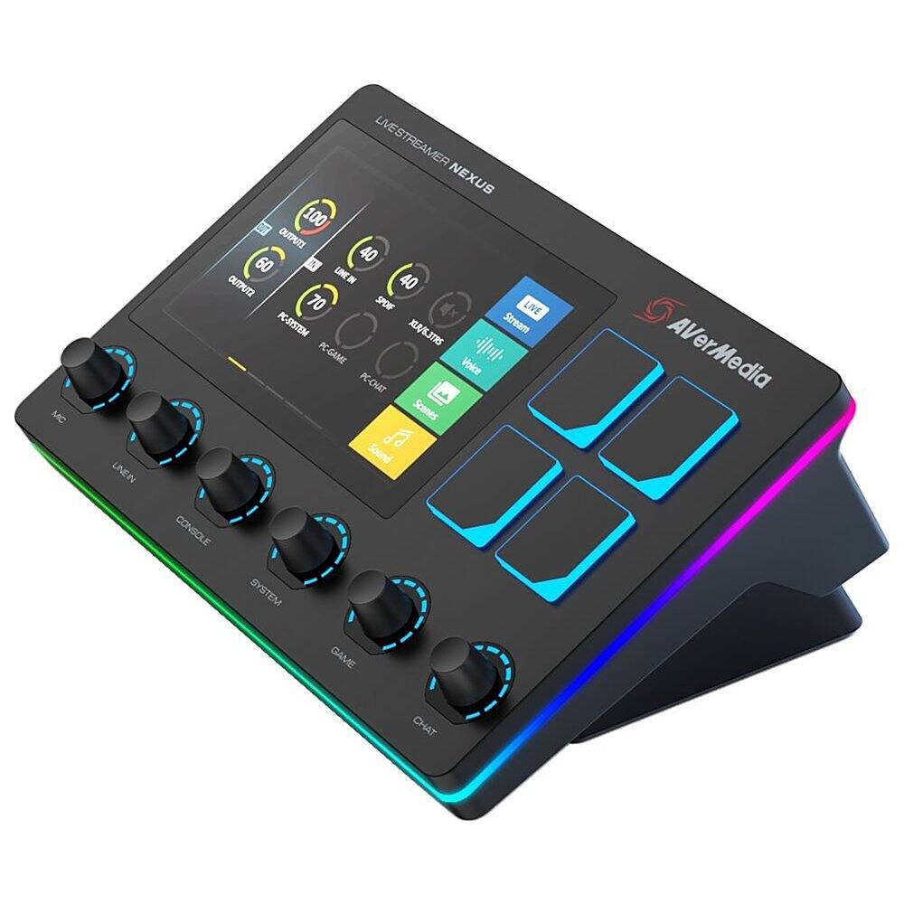 Alt View 11. AVerMedia - Live Streamer NEXUS Audio Mixer - Black.