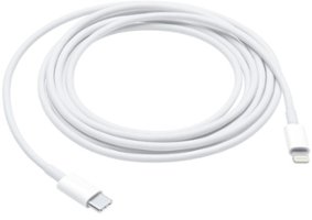 Apple - 6.6' USB Type C-to-Lightning Charging Cable - White - Front_Zoom