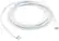 Front. Apple - 6.6' (2M) USB Type C-to-Lightning Charging Cable - White.