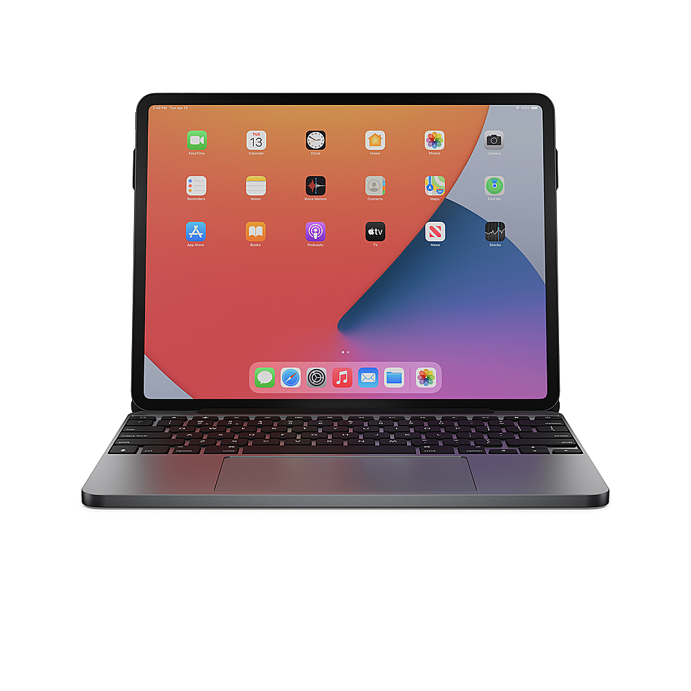 Image of Brydge - 12.9 MAX+ Wireless Keyboard with Multi-Touch Trackpad for iPad Pro 12.9" (3rd, 4th & 5th Gen) - Space Gray