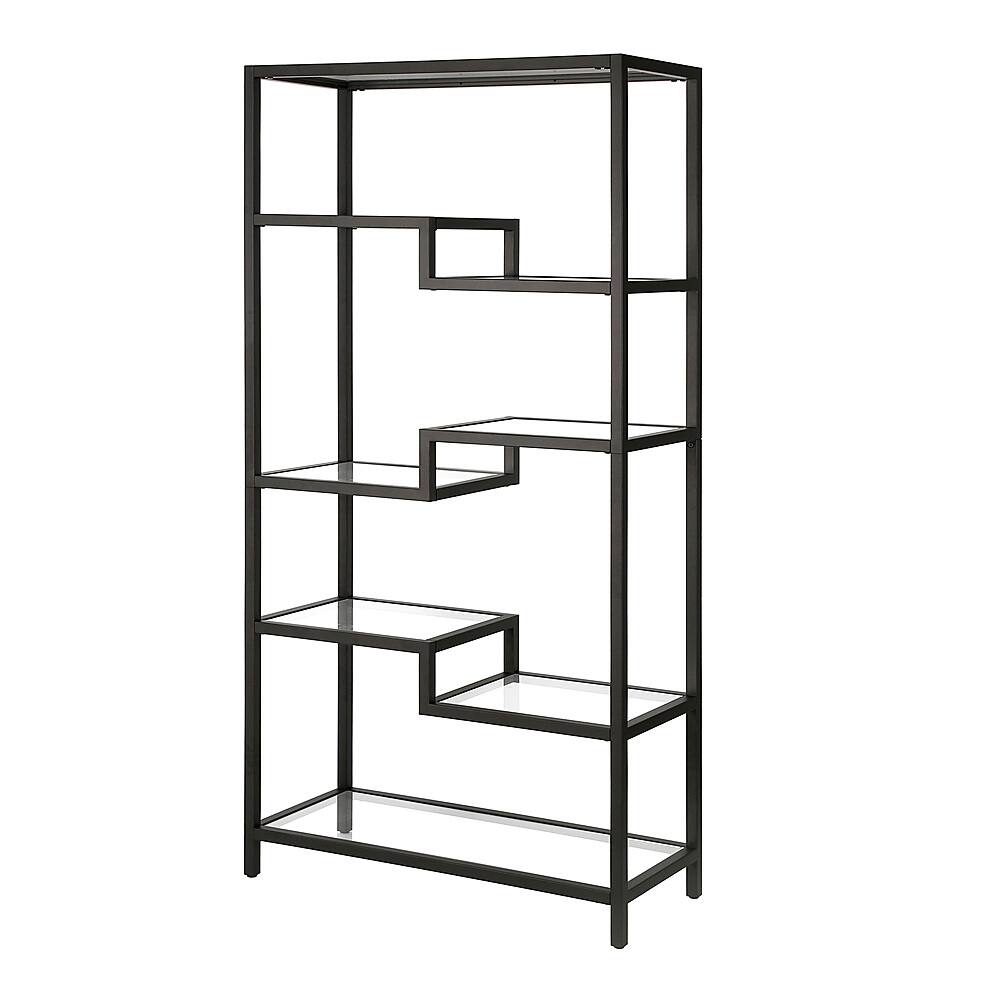 Alt View 16. Hudson&Canal - Johann 68" Tall Bookcase - Blackened Bronze.