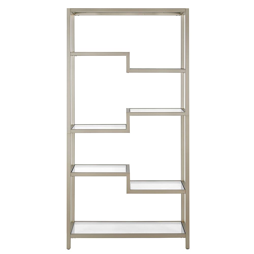 Front. Camden&Wells - Johann 68" Tall Bookcase - Satin Nickel.