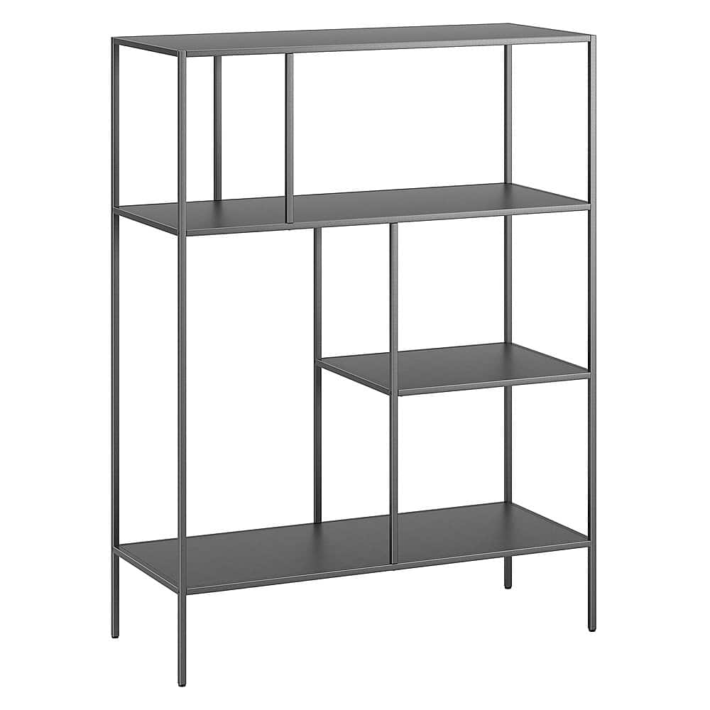 Angle View: Camden&Wells - Winthrop 48" Tall Bookcase - Gunmetal Gray