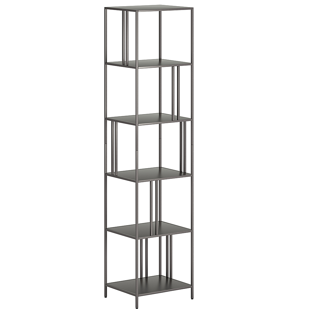 Angle View: Camden&Wells - Ernest 18" Wide Bookcase - Gunmetal Gray