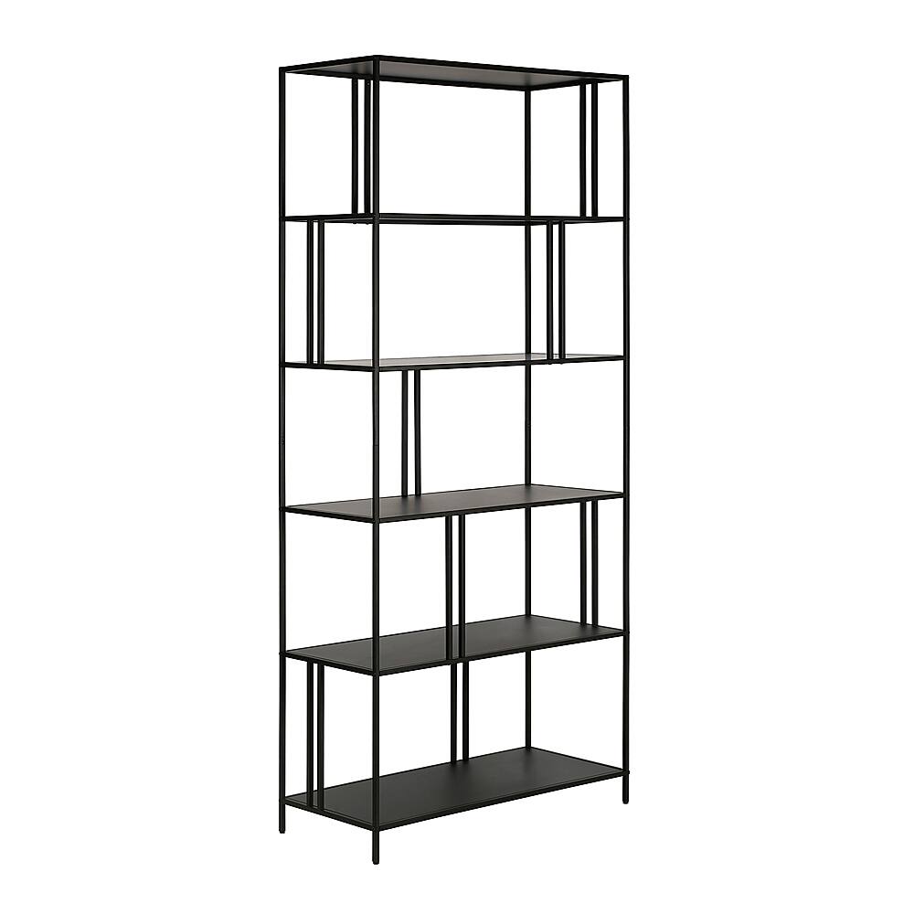 Angle View: Camden&Wells - Ernest 34" Wide Bookcase - Blackened Bronze