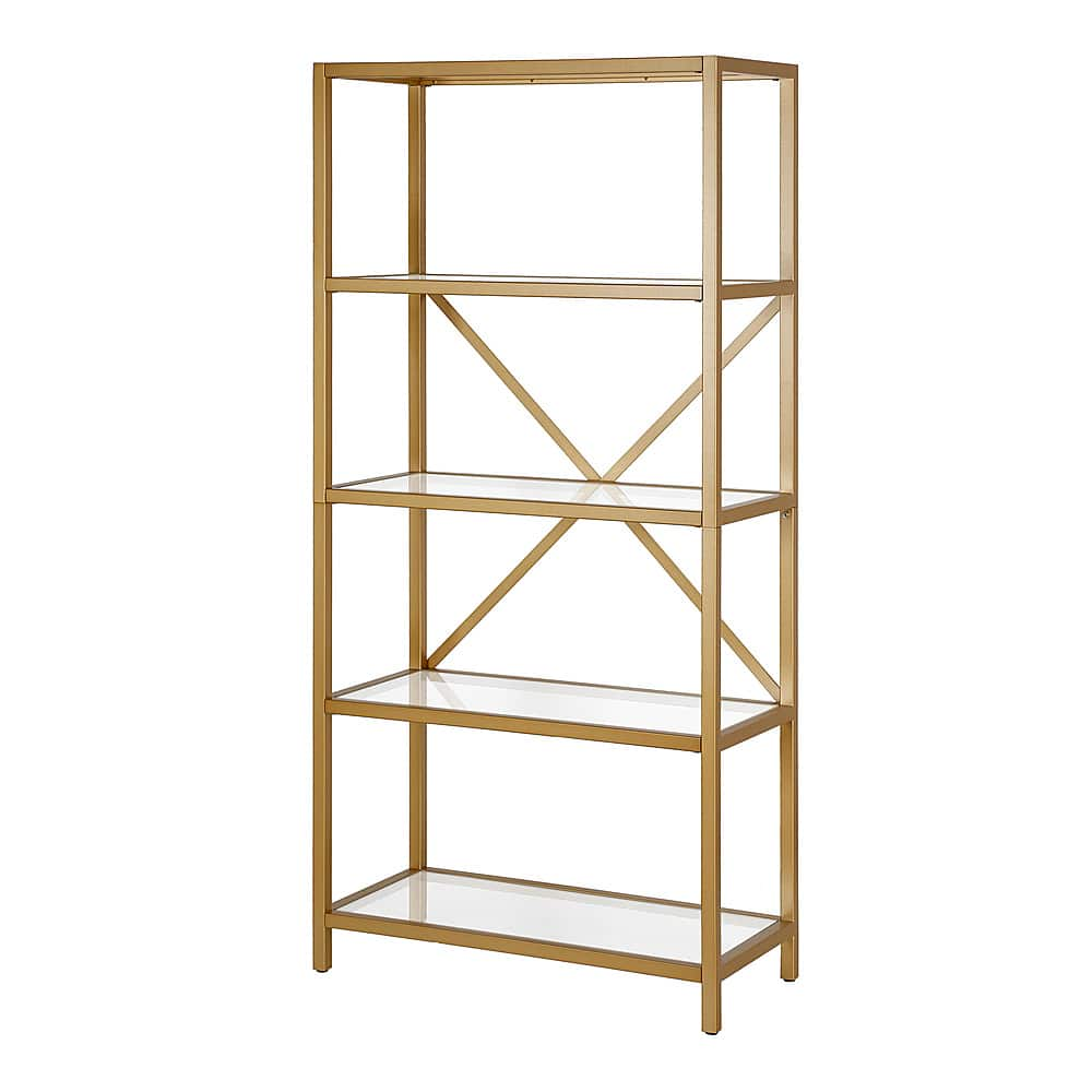 Angle View: Camden&Wells - Etta Bookcase - Brushed Brass