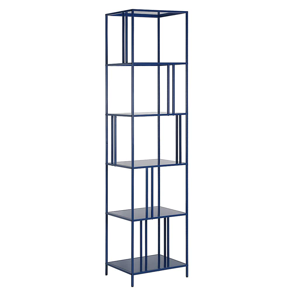 Angle View: Camden&Wells - Ernest 18" Wide Bookcase - Mykonos Blue