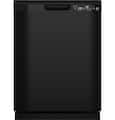 GE - 24" Front Control Built-In Plastic Tub Dishwasher with Steam + Sanitization and 52 dBA - Black