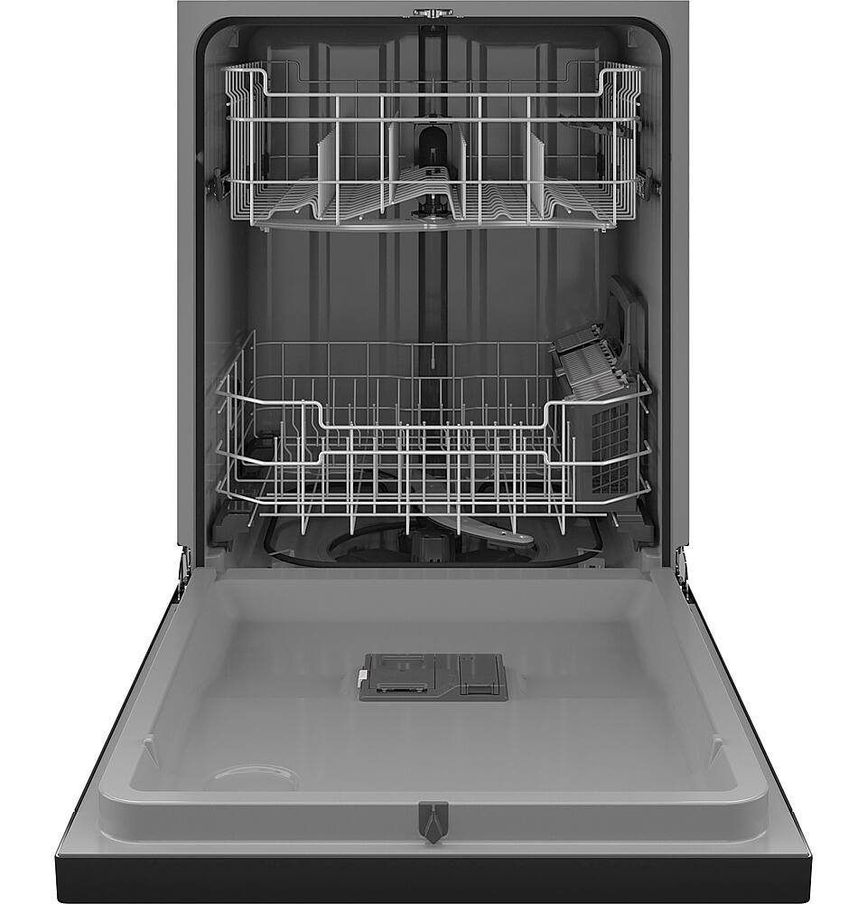 Alt View 11. GE - Front Control Built-In Dishwasher, 52 dBA - Black.