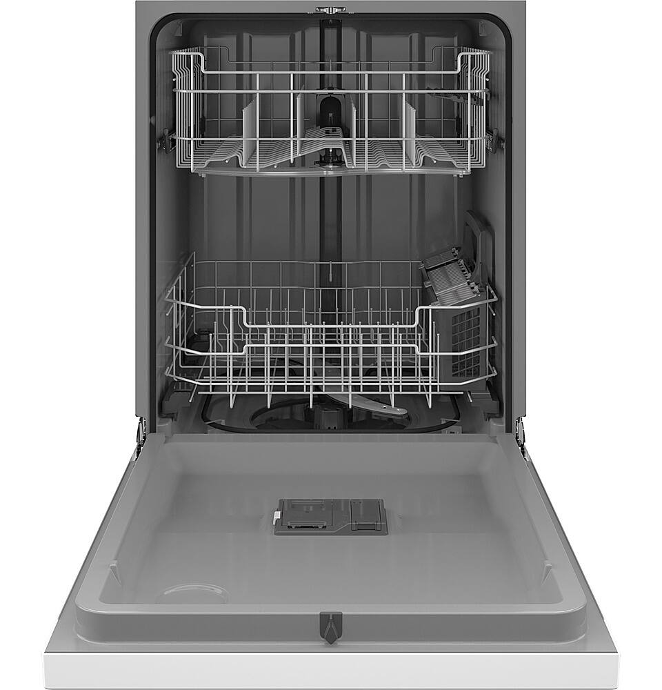 Alt View 11. GE - Front Control Built-In Dishwasher, 52 dBA - White.