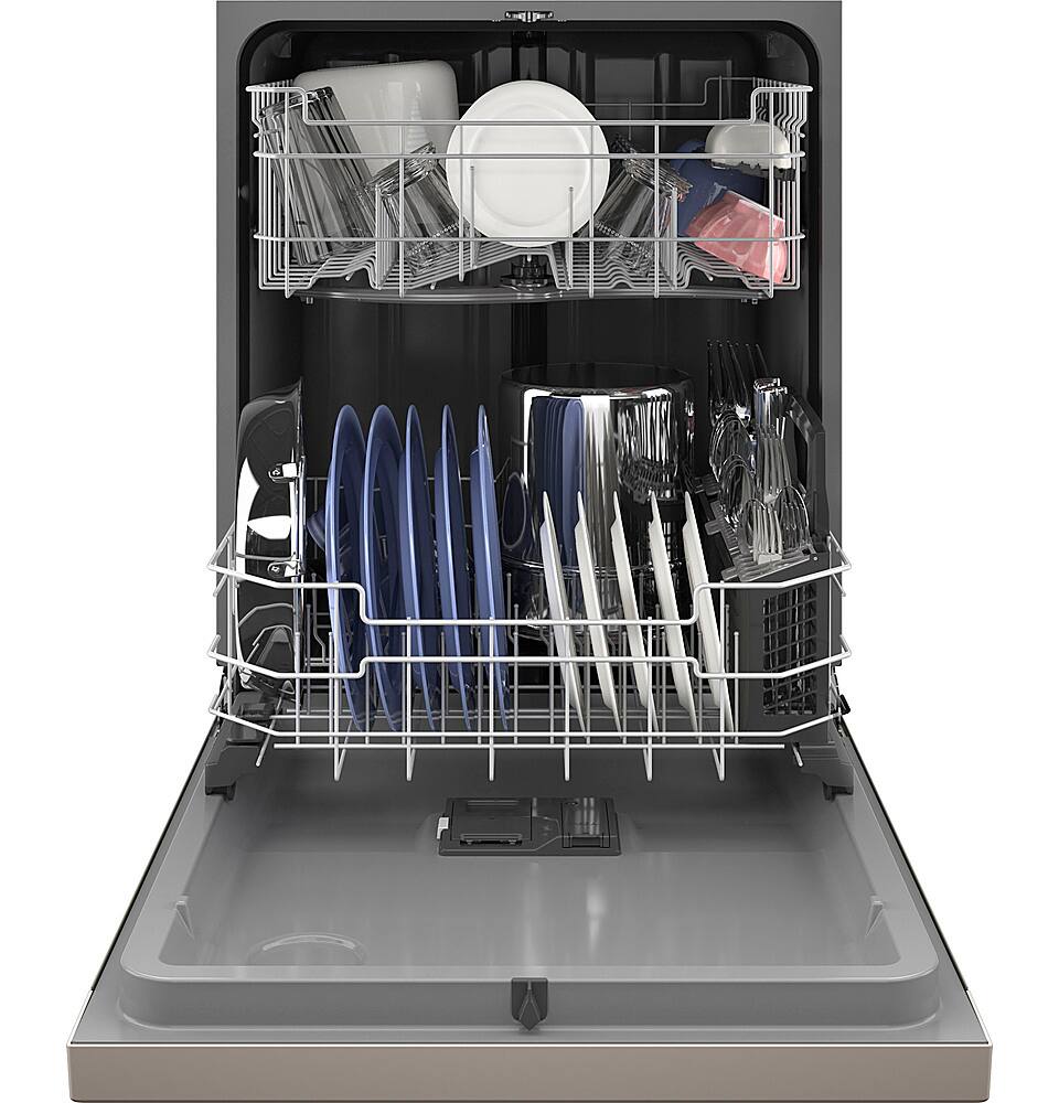 Alt View 12. GE - Front Control Built-In Dishwasher, 52 dBA - Fingerprint Resistant Slate.