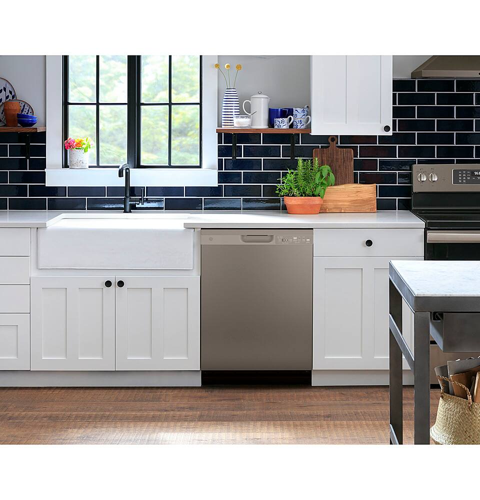 Alt View 14. GE - Front Control Built-In Dishwasher, 52 dBA - Fingerprint Resistant Slate.