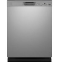 GE - Front Control Built-In Dishwasher, 52 dBA - Stainless Steel - Front_Zoom